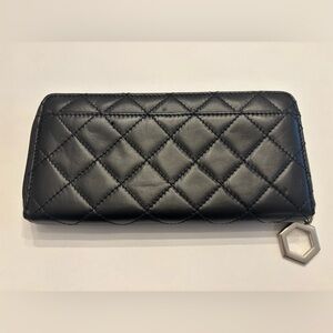 Hype Black Quilted Wallet 100% Leather